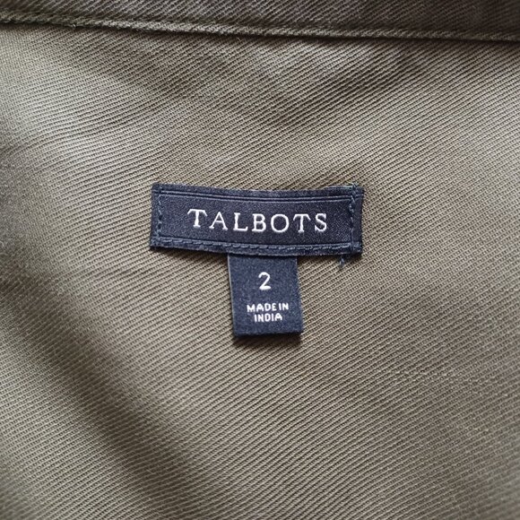 Talbots Ruffle Front Tab Sleeve Mini Dress - Picture 9 of 16